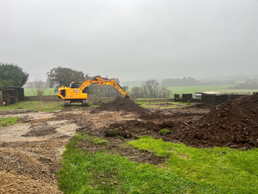 Étape de construction d'une maison neuve