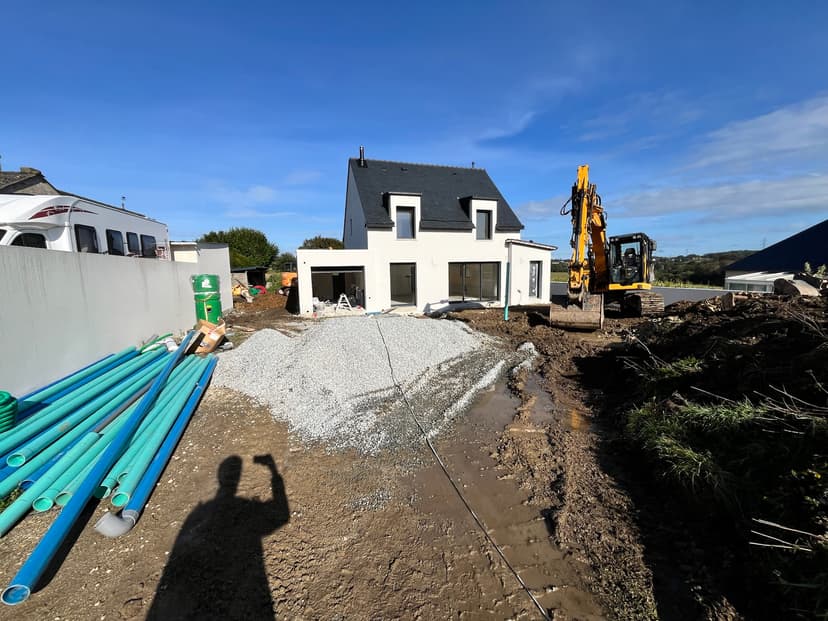 Étape de construction d'une maison neuve