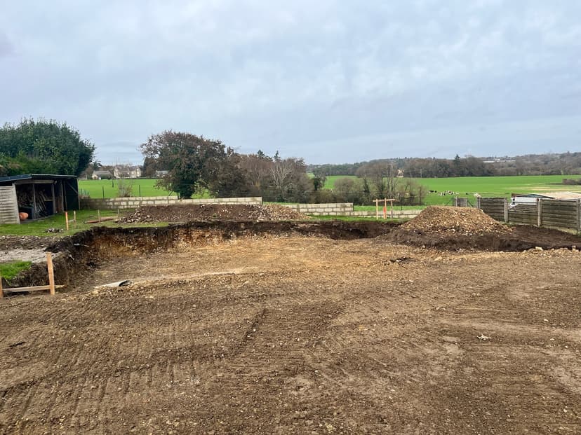 Étape de construction d'une maison neuve