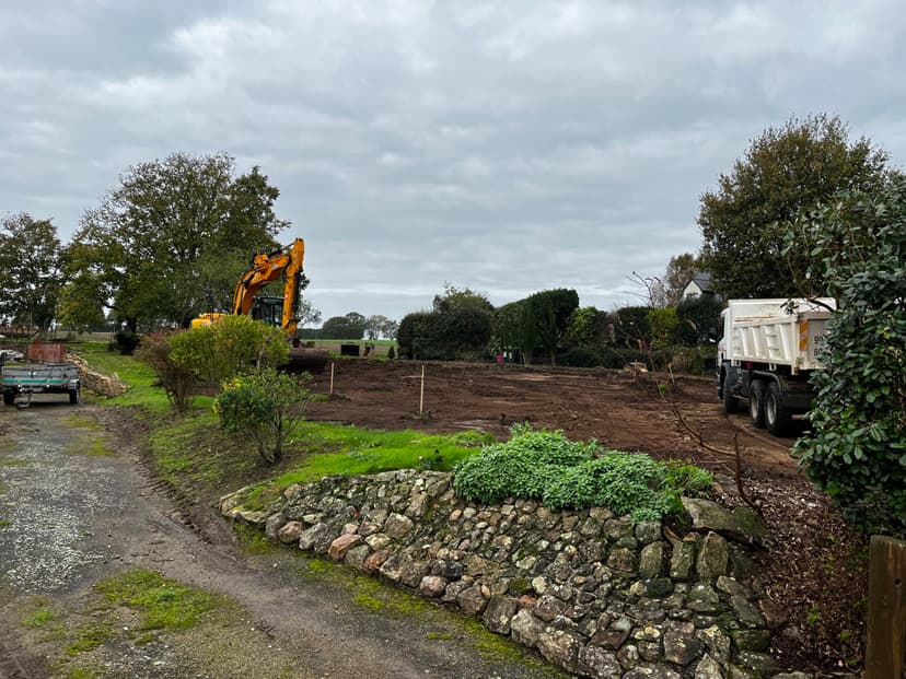 Construction d'une maison neuve à Caudan