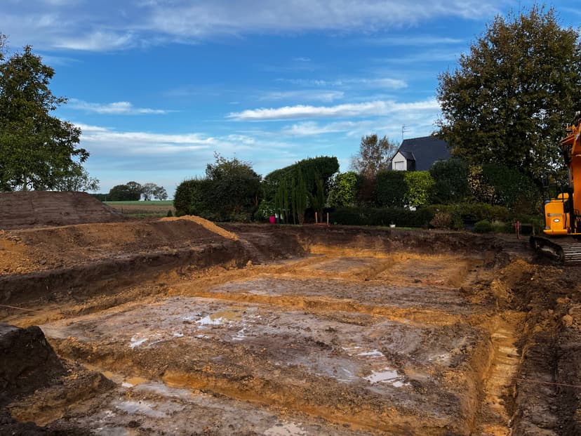 Construction d'une maison neuve à Caudan