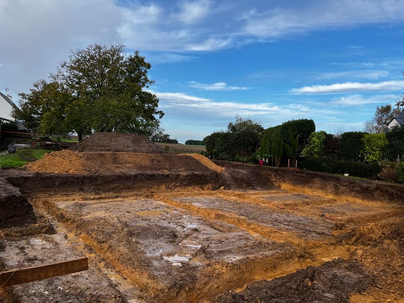 Construction d'une maison neuve à Caudan
