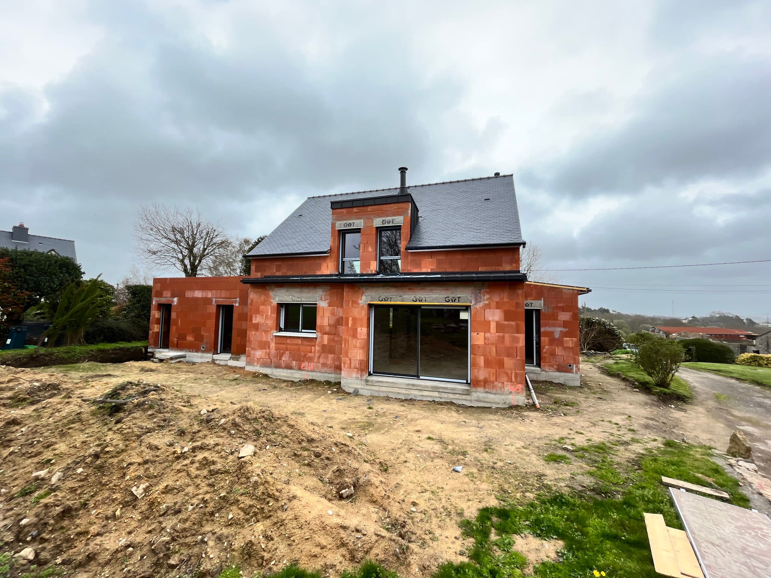 Construction d'une maison neuve à Caudan