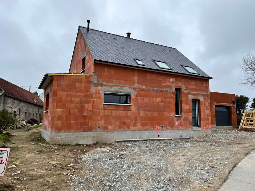 Construction d'une maison neuve à Caudan